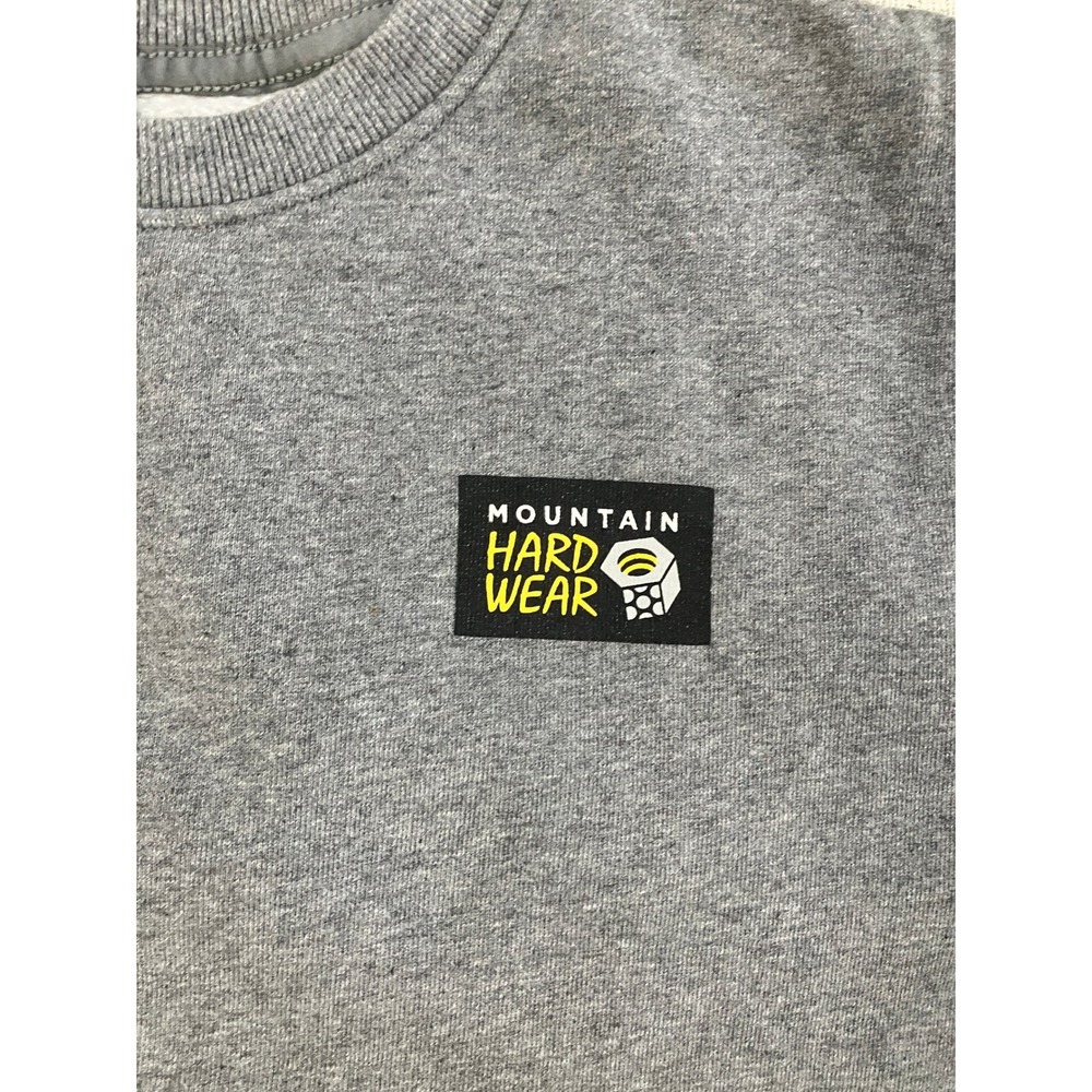 Mountain Hardwear Mens Gray Organic Cotton Logo Crewneck Sweatshirt OM9099 M - Picture 2 of 8
